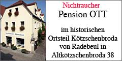 Link zur Homepage der Pension & Porzellanmalerei Ott in Radebeul bei Dresden